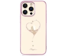 Silicone with Swarovski crystals Kingxbar Wish Series iPhone 14 Plus – dėklas telefonui rožinės spalvos