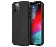 Mercedes Benz Apple iPhone 12 Pro Max Mercedes AMG odinis dėklas Hot Stamped (AMHCP12LDOLBK) juodos spalvos