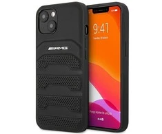 Mercedes Benz Apple iPhone 14 Plus Mercedes AMG odinis dėklas Debossed Lines (AMHCP14MGSEBK) juodos spalvos