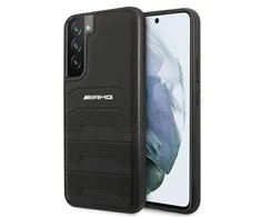 Mercedes Benz Samsung Galaxy S22 Plus Mercedes AMG Odinis Dėklas Debossed Lines (AMHCS22MGSEBK) juodos spalvos