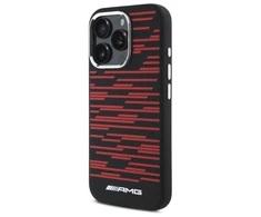 Mercedes AMG AMHMP16L24SSRRK Apple iPhone 16 Pro 6.3″ juodos spalvos kietas dėklas Silicone Graphics MagSafe