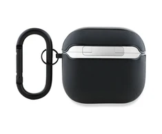 Mercedes AMG AMA4SLWK AirPods 4 ausinių dėklas juodos spalvos Leather Baltas Logo