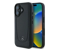 Apple iPhone 16 Mercedes Leather Urban (MEHCP16SARMBK) dėklas telefonui juodos spalvos