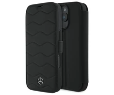 Mercedes MEBKP16X23RWRSK Apple iPhone 16 Pro Max 6.9″ juodos spalvos bookdėklas MB Waves Leather