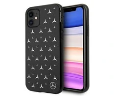 Mercedes Benz Apple iPhone 11 Mercedes dėklas Sidabrinis Stars Pattern (MEHCN61ESPBK) juodos spalvos