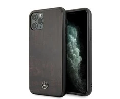 Mercedes Benz Apple iPhone 11 Pro Max Mercedes Hard dėklas Wood Line Rosewood (MEHCN65VWOBR) rudos spalvos