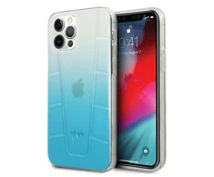 Mercedes Benz Apple iPhone 12 Pro Max Mercedes dėklas Transparent Line (MEHCP12LCLGBL) mėlynos spalvos