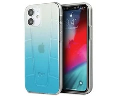 Mercedes Benz Apple iPhone 12 Mini Mercedes dėklas Transparent Line (MEHCP12SCLGBL) mėlynos spalvos