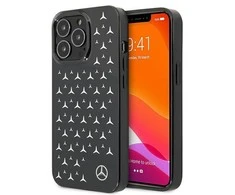 Mercedes Benz Apple iPhone 13 Pro Mercedes dėklas Sidabrinis Stars Pattern (MEHCP13LESPBK) juodos spalvos