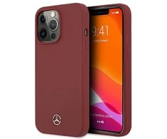 Mercedes Benz Apple iPhone 13 Pro Max Mercedes dėklas Silicone Line (MEHCP13XSILRE) raudonos spalvos
