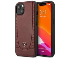 Dėklas Mercedes Benz Apple iPhone 14 Plus Mercedes odinis Urban Line (MEHCP14MARMRE) raudonos spalvos