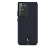 Mercedes Benz Samsung Galaxy S21 Ultra Mercedes dėklas silikoninis Line (MEHCS21LSILNA) mėlynos spalvos