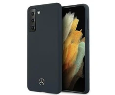 Mercedes Benz Samsung Galaxy S21 Mercedes dėklas silikoninis Line (MEHCS21SSILNA) mėlynos spalvos