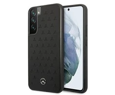 Mercedes Benz Samsung Galaxy S22 Plus Mercedes Odinis Dėklas Stars Pattern (MEHCS22MPSQBK) juodos spalvos