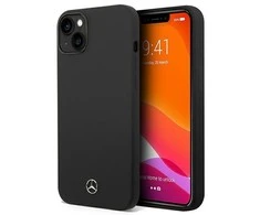 Mercedes Benz Apple iPhone 14 plus Mercedes dėklas Silicone juodos spalvos