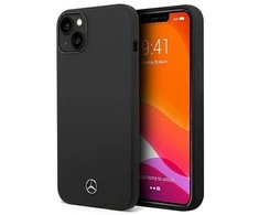 Mercedes Benz Apple iPhone 14 Plus Mercedes dėklas silikoninis Magsafe juodos spalvos
