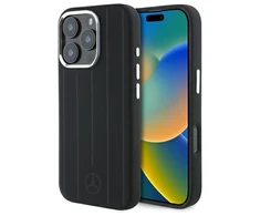 Mercedes MEHMP16X23SUVSK Apple iPhone 16 Pro Max 6.9" dėklas telefonui juodos spalvos Silikoninis Vertical Tonal Stripes MagSafe