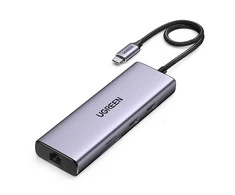 Adapteris Ugreen CM511 USB-C to HDMI 1.4 + 3xUSB-A + USB-C PD100W pilkas