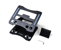 Nešiojamas kompiuteris stand Wozinsky WRS-CPY75DSB aluminum + Free! smartphone stand - juodas