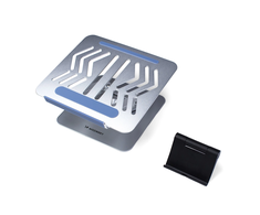 Nešiojamas kompiuteris stand Wozinsky WRS-CPY84SS aluminum + Free! smartphone stand - sidabrinis