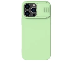 Dėklas Nillkin CamShield Silky Magnetic Silicone Apple iPhone 14 Pro šviesiai žalias