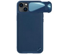 Nillkin CamShield Leather S Apple iPhone 14 Plus with camera dėklas telefonui mėlynos spalvos