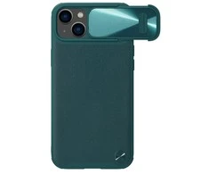 Nillkin CamShield Leather S Apple iPhone 14 Plus with camera dėklas telefonui žalios spalvos