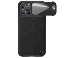 Nillkin CamShield S Leather Dėklas skirtas Apple iPhone 14 Pro Max juodas