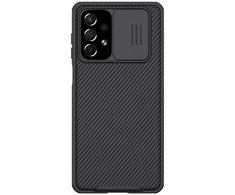Nillkin CamShield Pro šarvuotas kameros apsaugos dėklas telefonui Samsung Galaxy A73, juodos spalvos
