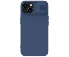 Nillkin CamShield Silky silikoninis iPhone 14 Plus with Camera Protector dėklas telefonui mėlynos spalvos