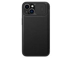 Nillkin Qin Pro odinis dėklas, skirtas iPhone 14 Plus (juodas)