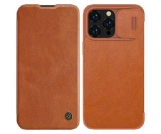 Dėklas Nillkin Qin Pro Leather Apple iPhone 14 Pro Max rudas