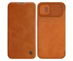 Dėklas Nillkin Qin Pro Leather Apple iPhone 14 Plus rudas