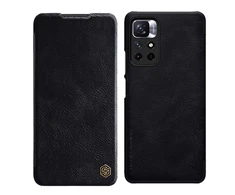 Nillkin Qin Flip Xiaomi Redmi Note 11T 5G / 11S 5G / 11 5G (China) / Poco M4 Pro 5G – dėklas telefonui juodos spalvos