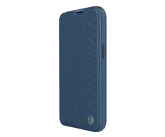 Nillkin Qin Cloth Pro Apple iPhone 14 Plus atverčiamas dėklas telefonui mėlynos spalvos