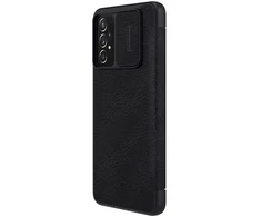 Nillkin Qin odinis dėklas Samsung Galaxy A73 telefono dėklas juodos spalvos