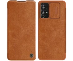 Nillkin Qin leather Samsung Galaxy A73 dėklas telefonui rudos spalvos