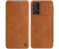 Nillkin Qin leather Samsung Galaxy A73 dėklas telefonui rudos spalvos