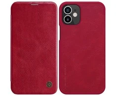 Dėklas Nillkin Qin Apple iPhone 12 Mini raudonos spalvos case