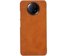 Nillkin Qin leather holster Xiaomi Redmi Note 9T 5G dėklas telefonui rudos spalvos