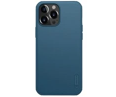 „Nillkin Super Frosted Shield“ sutvirtintas dėklas, skirtas „Apple iPhone 13 Pro Max“, mėlynos spalvos