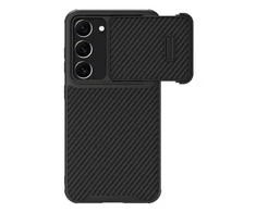 Nillkin Synthetic Fiber S Samsung Galaxy S23 Plus, camera cover, dėklas telefonui juodos spalvos