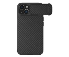 Nillkin Synthetic Fiber S Apple iPhone 14 with camera, dėklas telefonui juodos spalvos