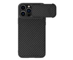 Nillkin Synthetic Fiber S Apple iPhone 14 Pro with camera, dėklas telefonui juodos spalvos