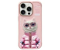 Nimmy Apple iPhone 16 Pro 6.3" dėklas telefonui rožinės spalvos Cool&amp;Cute 2.0 Cat