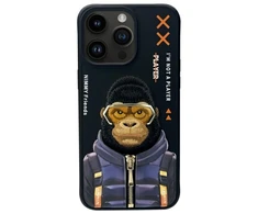 Nimmy dėklas Apple iPhone 15 Pro 6.1" juodos spalvos Cool&amp;Cute 2.0 Monkey