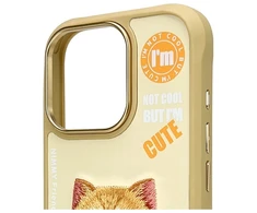 Nimmy Apple iPhone 16 Pro Max 6.9" dėklas telefonui haki spalvos Cool&amp;Cute 2.0 Cat