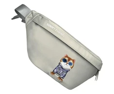 Nimmy krepšys ant rėmo pilkos spalvos Crossbody Glasses Cool Cat