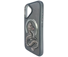 Nimmy Dragon MagSafe dėklas Apple iPhone 16 pilkos spalvos