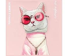 Nimmy dėklas Apple iPhone 16 Pro Max 6.9″ pink Glasses Cool Cat